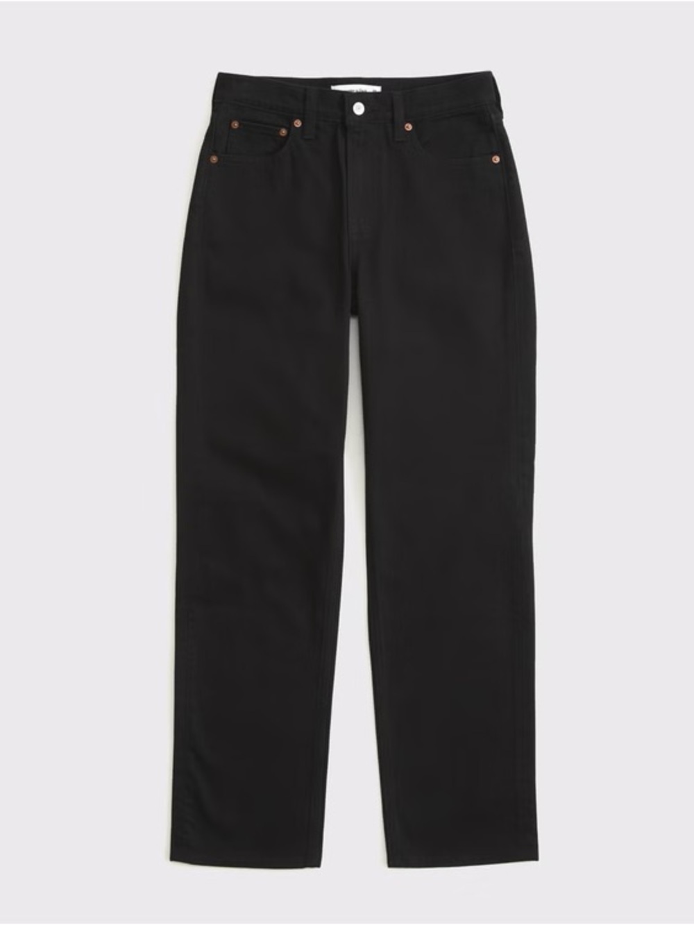Abercrombie & Fitch Women’s 90s High Rise Relaxed Black Straight Jeans Size 32 L